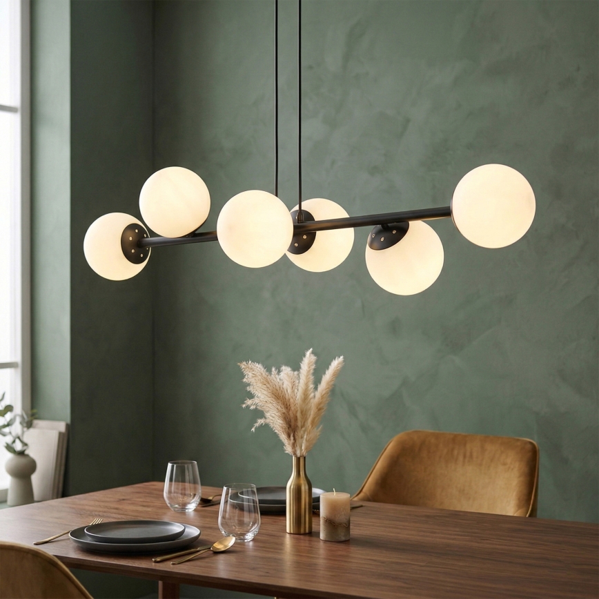 Brilagi - Lustra uz stieples MALONY 6xE14/20W/230V melna