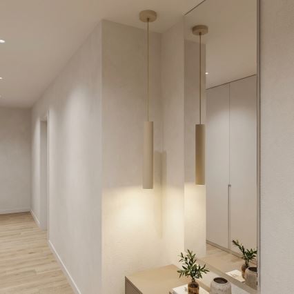 Brilagi - Lustra uz troses 1xGU10/15W/230V bēša/zelta