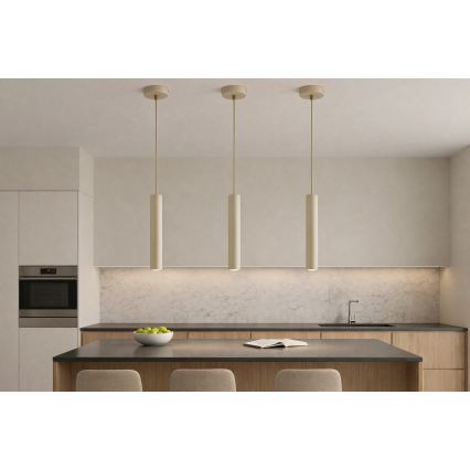 Brilagi - Lustra uz troses 1xGU10/15W/230V bēša/zelta