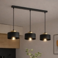 Brilagi - lustra uz troses 3xE27/60W/230V melna/zeltaina