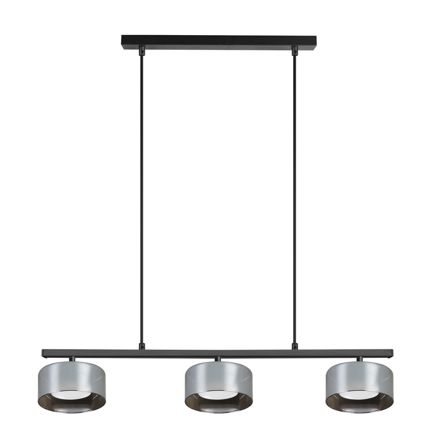 Brilagi - Lustra uz troses AURA LUX 3xGX53/30W/230V melna/dūmakaina