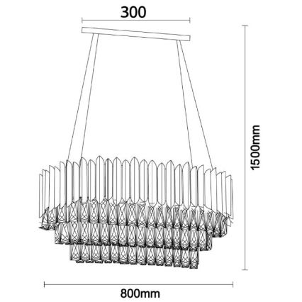 Brilagi - Lustra uz troses CARLOS 10xE14/40W/230V