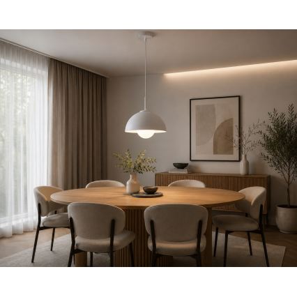 BRILAGI - Lustra uz troses COSMO 1xE27/60W/230V Ø 30 cm balta/zelta