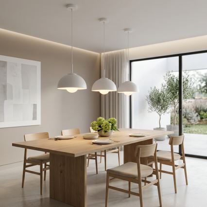 BRILAGI - Lustra uz troses COSMO 1xE27/60W/230V Ø 30 cm balta/zelta