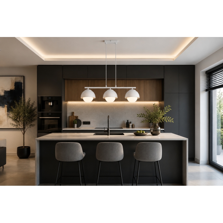 BRILAGI - Lustra uz troses COSMO 3xE27/60W/230V balta/zelta