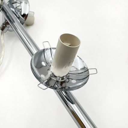 Brilagi - lustra uz troses MALONY 6xE14/20W/230V spīdīgs hroms