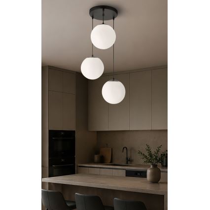 BRILAGI - Lustra uz troses POLOS 3xE27/40W/230V Ø 42 cm melna