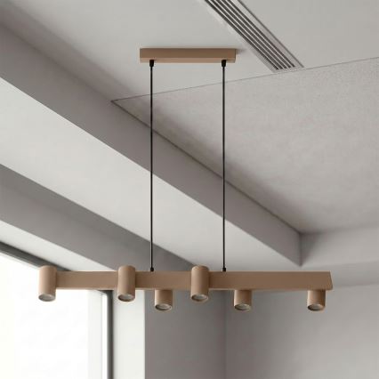 BRILAGI - lustra uz troses SELE 6xGU10/30W/230V bēša