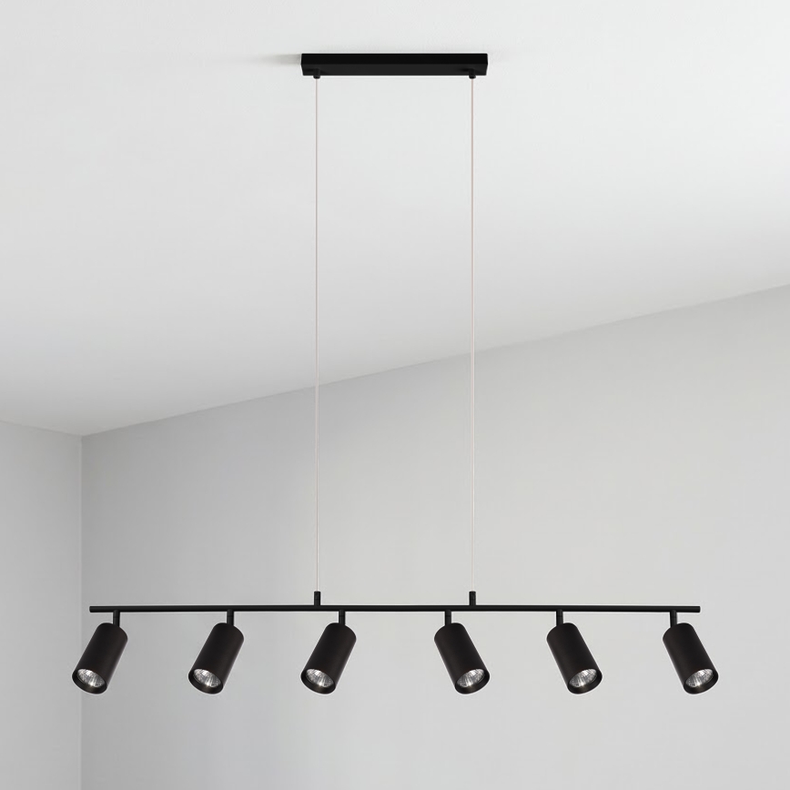 Brilagi - Lustra uz troses SELE 6xGU10/30W/230V melna