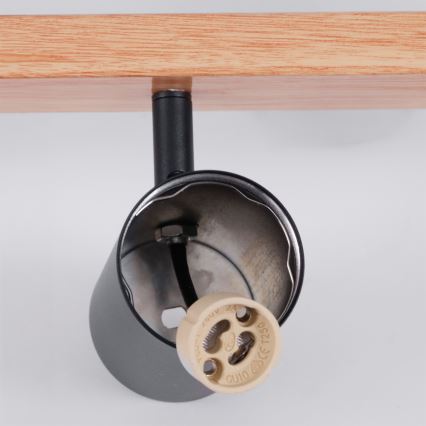 BRILAGI - Lustra uz troses SELE 6xGU10/30W/230V melna/ozolkoka dekors