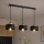 Brilagi - lustra uz troses SPRING 3xE27/60W/230V melna/zeltaina
