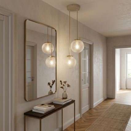 BRILAGI - Lustra uz troses STELLA 2xE27/60W/230V bēša/zeltaina