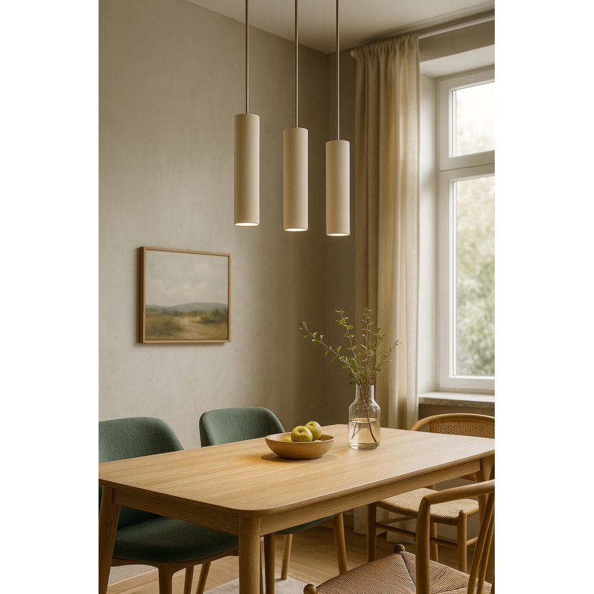 Brilagi - Lustra uz troses TUBE 1xGU10/15W/230V bēša/zelta