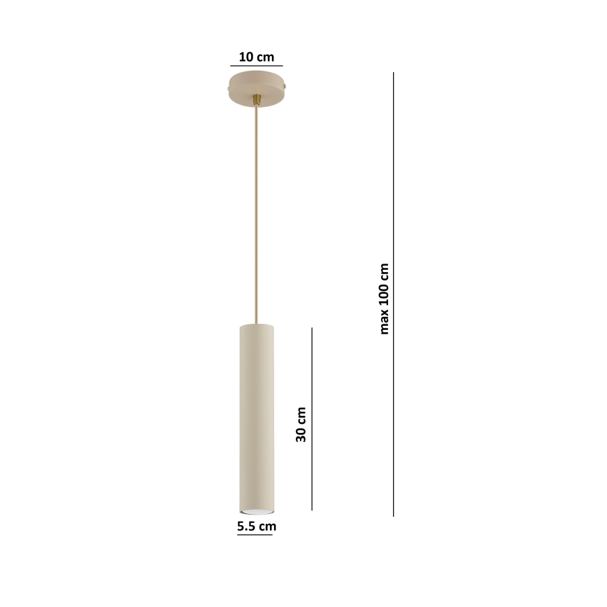 Brilagi - Lustra uz troses TUBE 1xGU10/15W/230V bēša/zelta