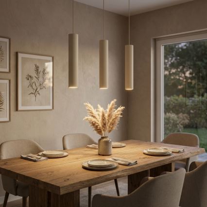 Brilagi - Lustra uz troses TUBE 3xGU10/15W/230V bēša/zelta