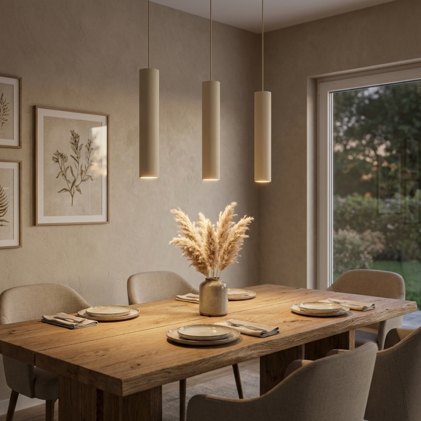 Brilagi - Lustra uz troses TUBE 3xGU10/15W/230V bēša/zelta