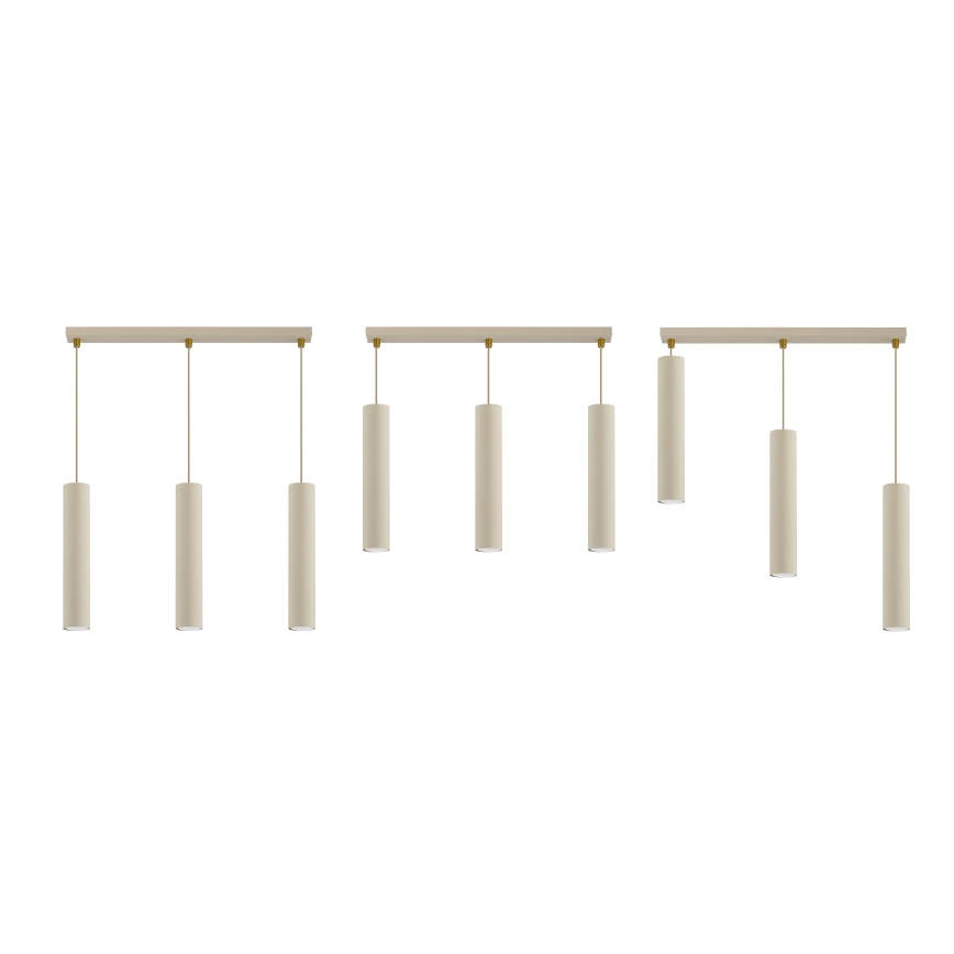 Brilagi - Lustra uz troses TUBE 3xGU10/15W/230V bēša/zelta