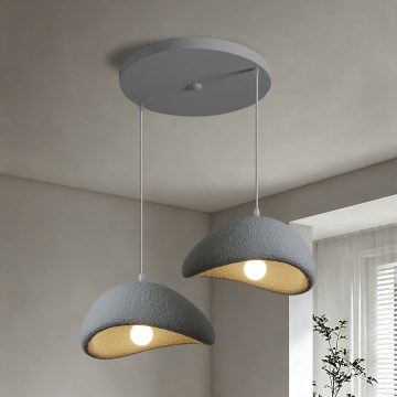 BRILAGI - Lustra uz troses WABI SABI 2xE27/60W/230V pelēka