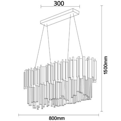 Brilagi - Lustra uz vada PLAZA 10xE14/40W/230V