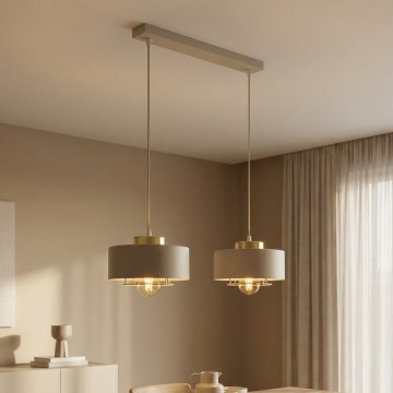 Brilagi - Lustra uz vada SPRING 2xE27/60W/230V bēša/zelta