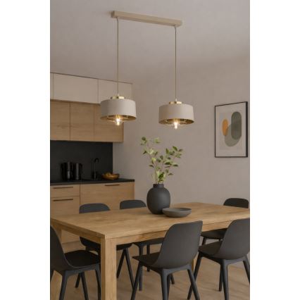 Brilagi - Lustra uz vada SPRING 2xE27/60W/230V bēša/zelta
