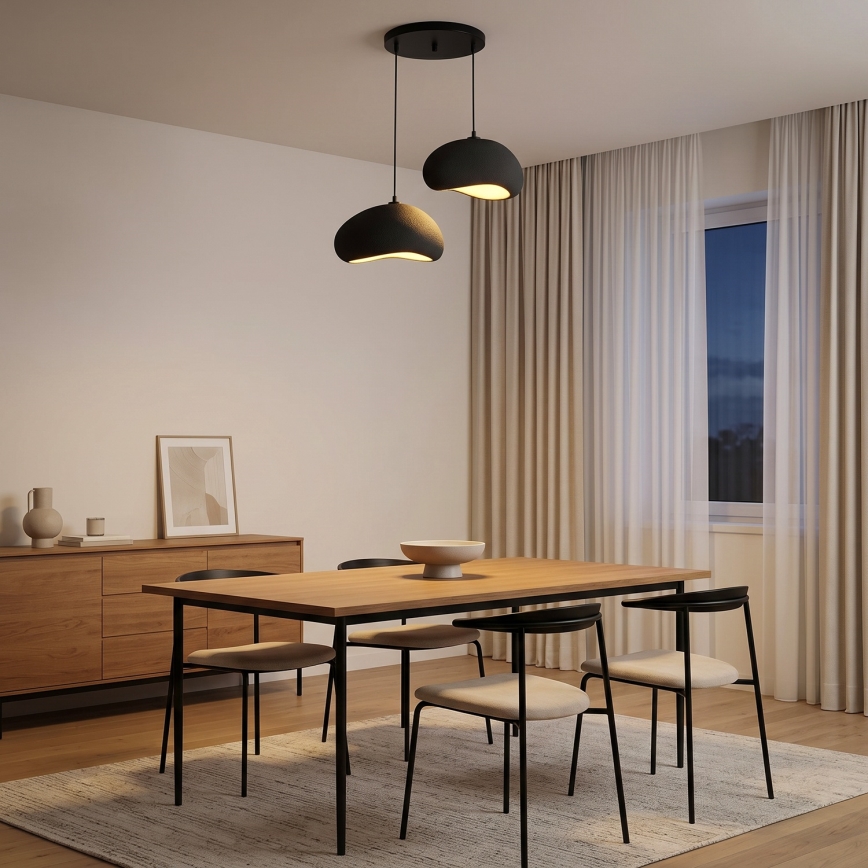 Brilagi - Lustra uz vada WABI SABI 2xE27/40W/230V Ø 60 cm melna