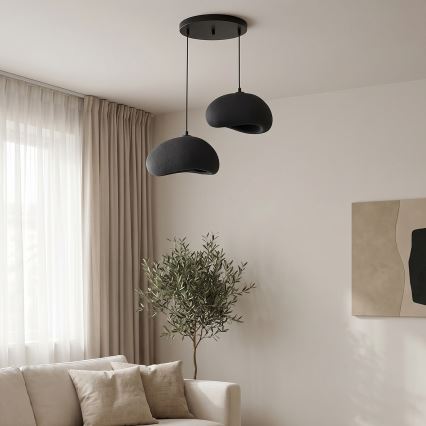 Brilagi - Lustra uz vada WABI SABI 2xE27/40W/230V Ø 60 cm melna