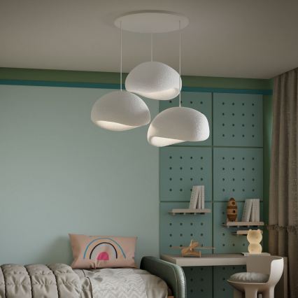 Brilagi - Lustra uz vada WABI SABI 3xE27/40W/230V Ø 60 cm balta