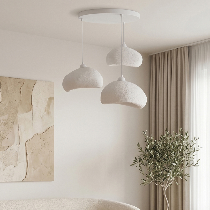Brilagi - Lustra uz vada WABI SABI 3xE27/40W/230V Ø 60 cm balta