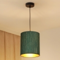 Brilagi - Lustrs uz stieples BOSTON ROLLER 1xE27/15W/230V diam. 21 cm salmiņa zaļa/zelta