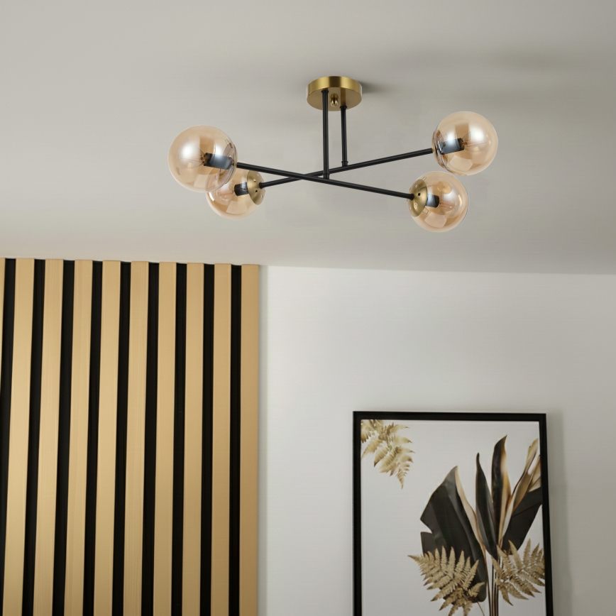 Brilagi - MALIVA piestiprināma griestu lampa, 4xE14/15W/230V, zelta