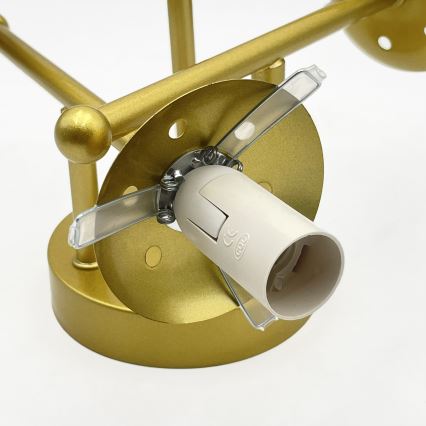 Brilagi - MALIVA uz virsmas piestiprināma griestu lustra 3xE14/15W/230V zelta/balta