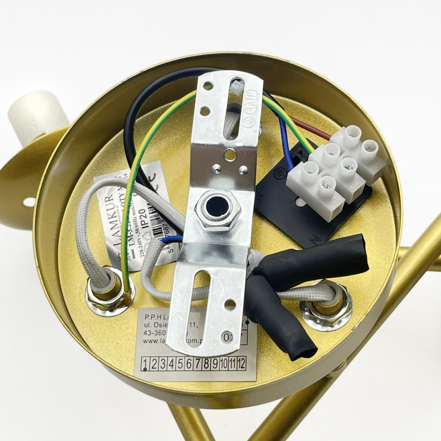 Brilagi - MALIVA uz virsmas piestiprināma griestu lustra 3xE14/15W/230V zelta/balta