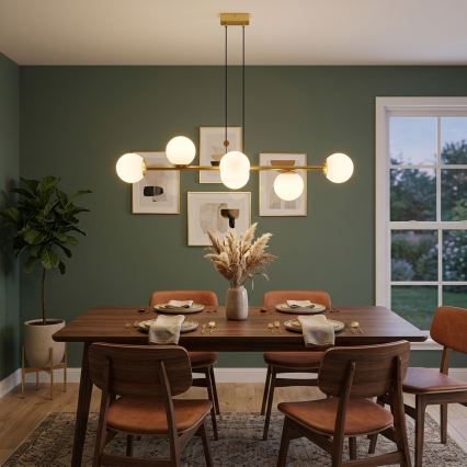 Brilagi - MALONY pakarāma lustra uz stieples 6xE14/20W/230V zelta