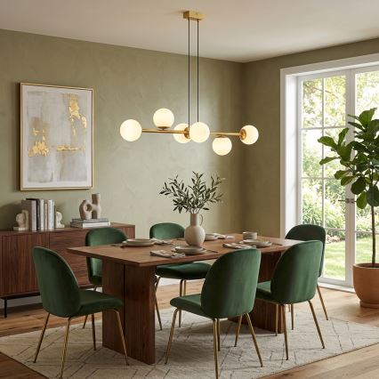 Brilagi - MALONY pakarāma lustra uz stieples 6xE14/20W/230V zelta