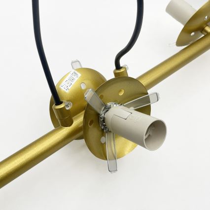 Brilagi - MALONY pakarāma lustra uz stieples 6xE14/20W/230V zelta