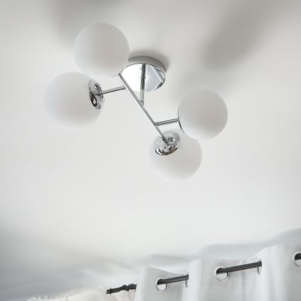 Brilagi - MALONY pieglaustā griestu lampa 4xE14/20W/230V, spīdīgs hroms