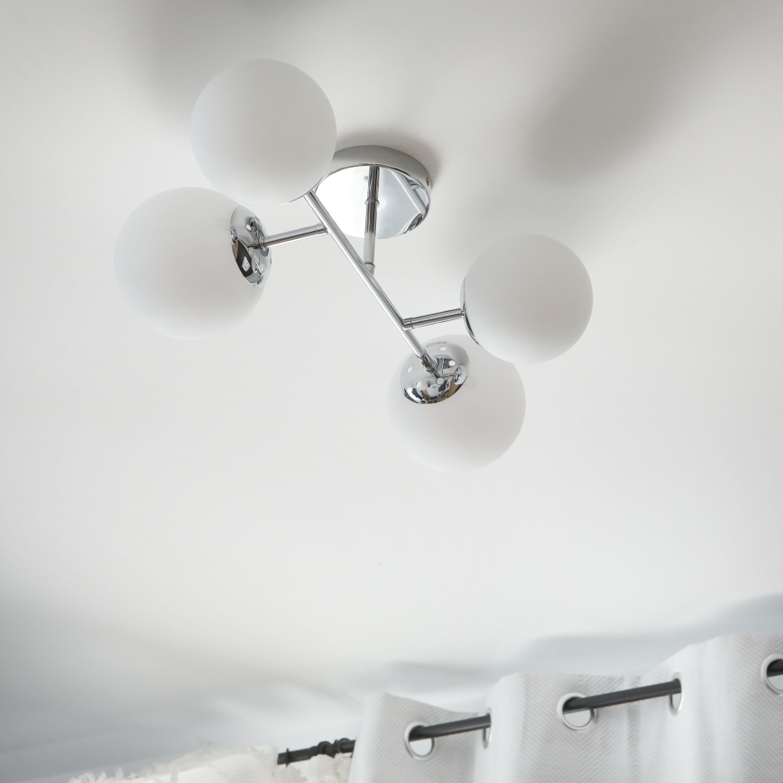 Brilagi - MALONY pieglaustā griestu lampa 4xE14/20W/230V, spīdīgs hroms