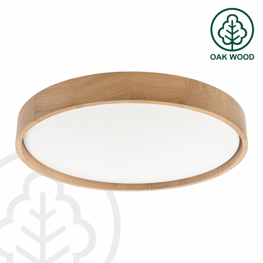 Brilagi - LED dimējams griestu gaismeklis MANAROLA SMART LED/36W/230V 3000-6000K Wi-Fi Tuya Beacon Ø 51 cm ozols + tālvadības pults