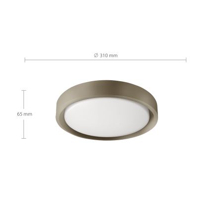 Brilagi - MATTEO LED griestu gaismeklis LED/24W/230V Ø 31 cm brūngpelēks