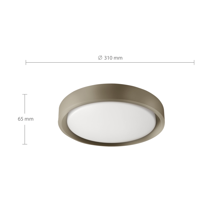 Brilagi - MATTEO LED griestu gaismeklis LED/24W/230V Ø 31 cm brūngpelēks