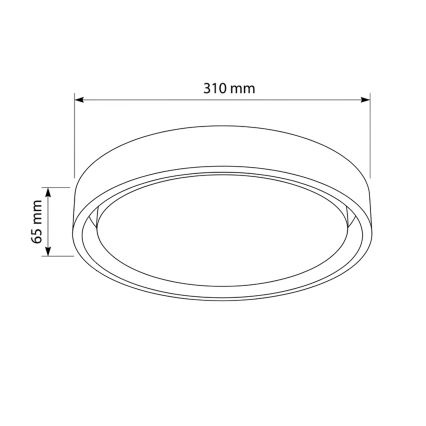 Brilagi - MATTEO LED griestu gaismeklis LED/24W/230V Ø 31 cm brūngpelēks
