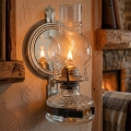 Brilagi - MERLIN petrolejas lampa, melna hromēta apdare