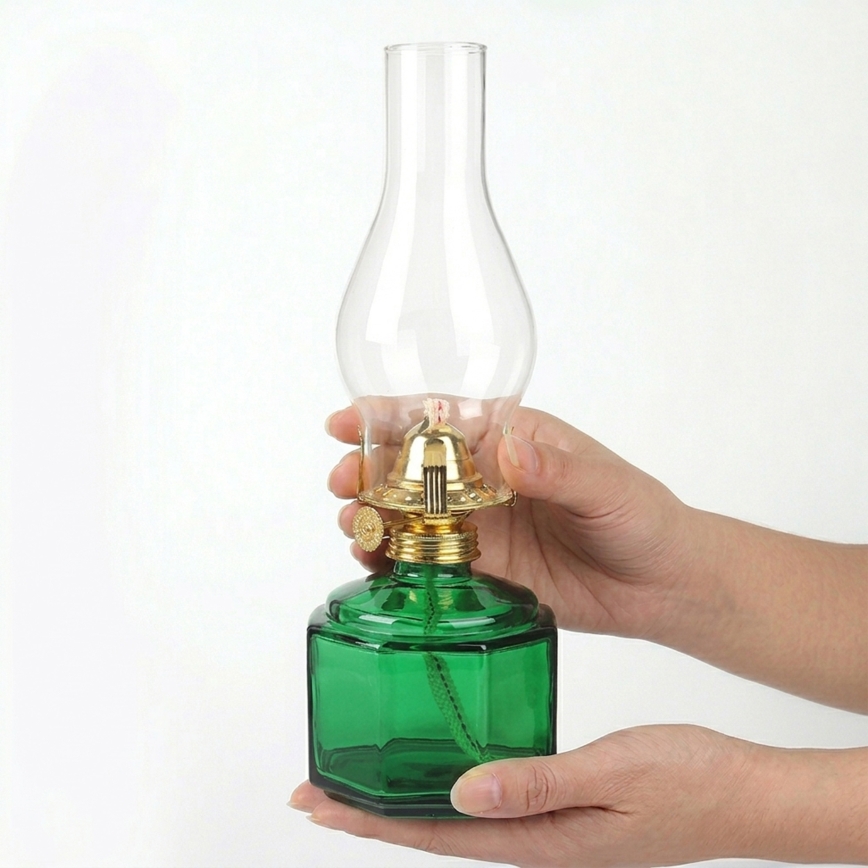 Brilagi - MERLIN petrolejas lampa zaļa