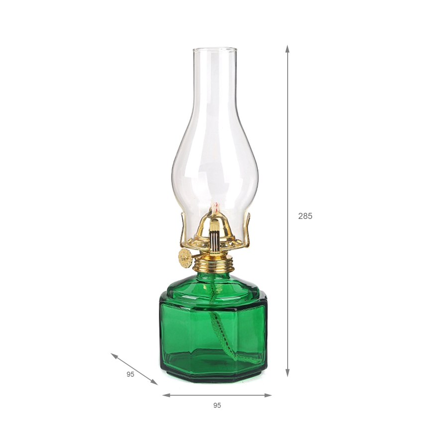 Brilagi - MERLIN petrolejas lampa zaļa