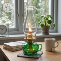 Brilagi - MERLIN petrolejas lampa, zaļa