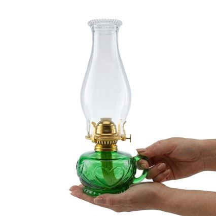 Brilagi - MERLIN petrolejas lampa, zaļa