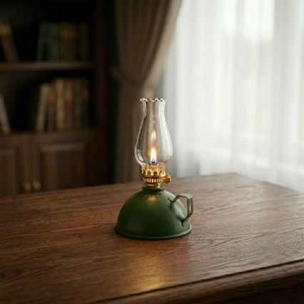 Brilagi - MERLIN zaļa petrolejas lampa