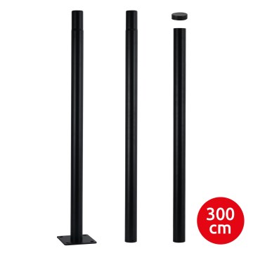 Brilagi - Metāla stienis āra apgaismojuma stabam URBAN 3 m stabs diametrs 58 mm melns
