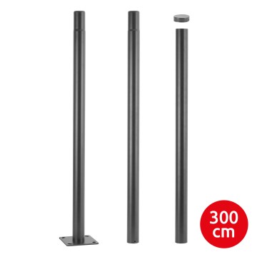 Brilagi - Metāla stienis āra apgaismojuma stabam URBAN 3 m stabs pr. 58 mm antracīts